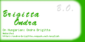 brigitta ondra business card